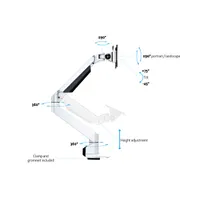 Multibrackets 7350022737150 M VESA gázemelő kar egyes 15-34" Fehér 10 kg VESA 75x75,100x100 #7