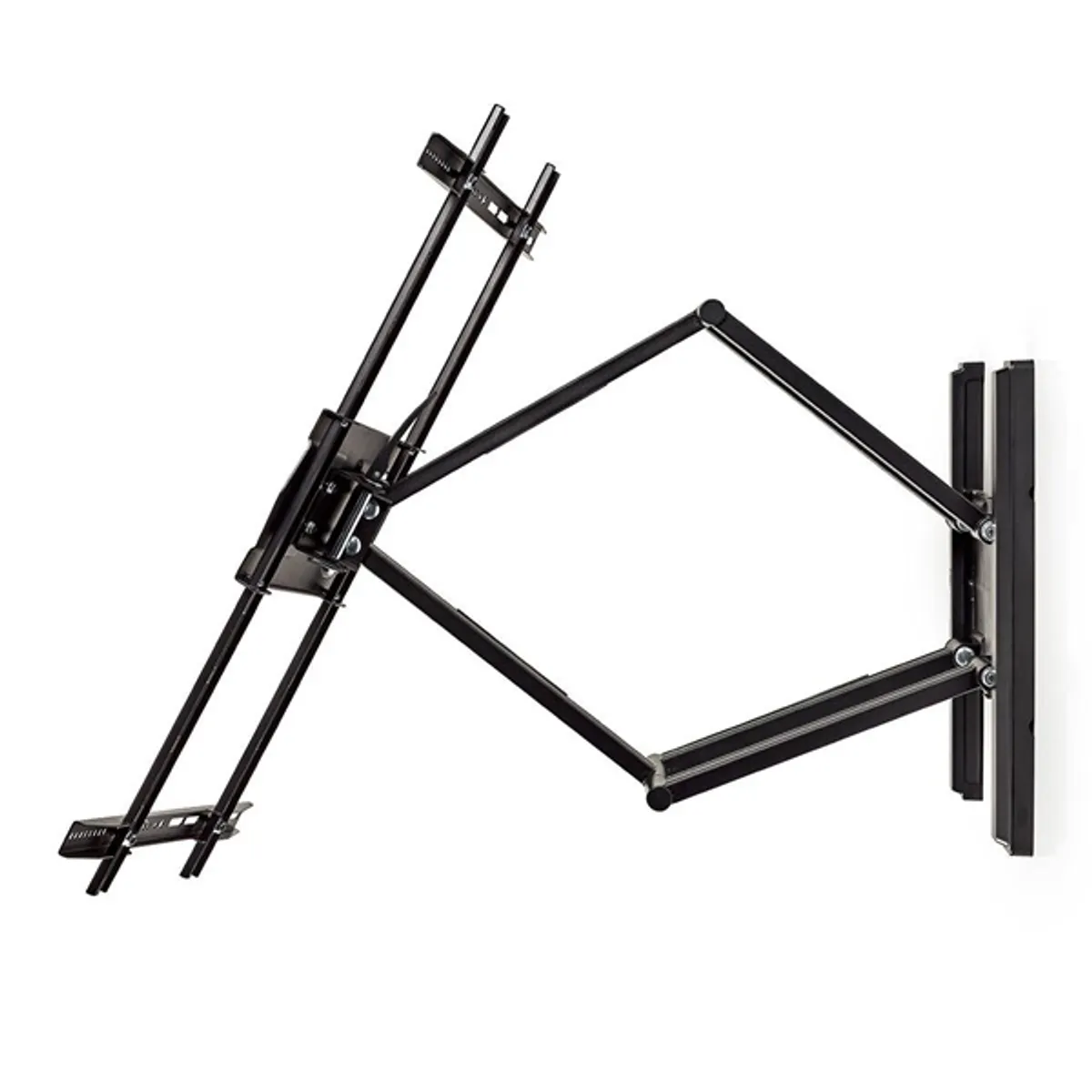 Nedis TVWM6570BK szabadon mozgatható TV-tartókonzol 43-90" 70 kg, dönthető 15°, forgatható 180°, faltól 70-800 mm, VESA 300x200 600x600 800x600 #5