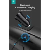 Devia ST112421 Smart Series Mini 30W PD USB-C QC3.0 USB-A fekete autós töltő #6