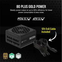 Corsair CP-9020258-EU RM1200e 1200W 80-Gold Teljesen moduláris Zéró RPM üzemmód #3