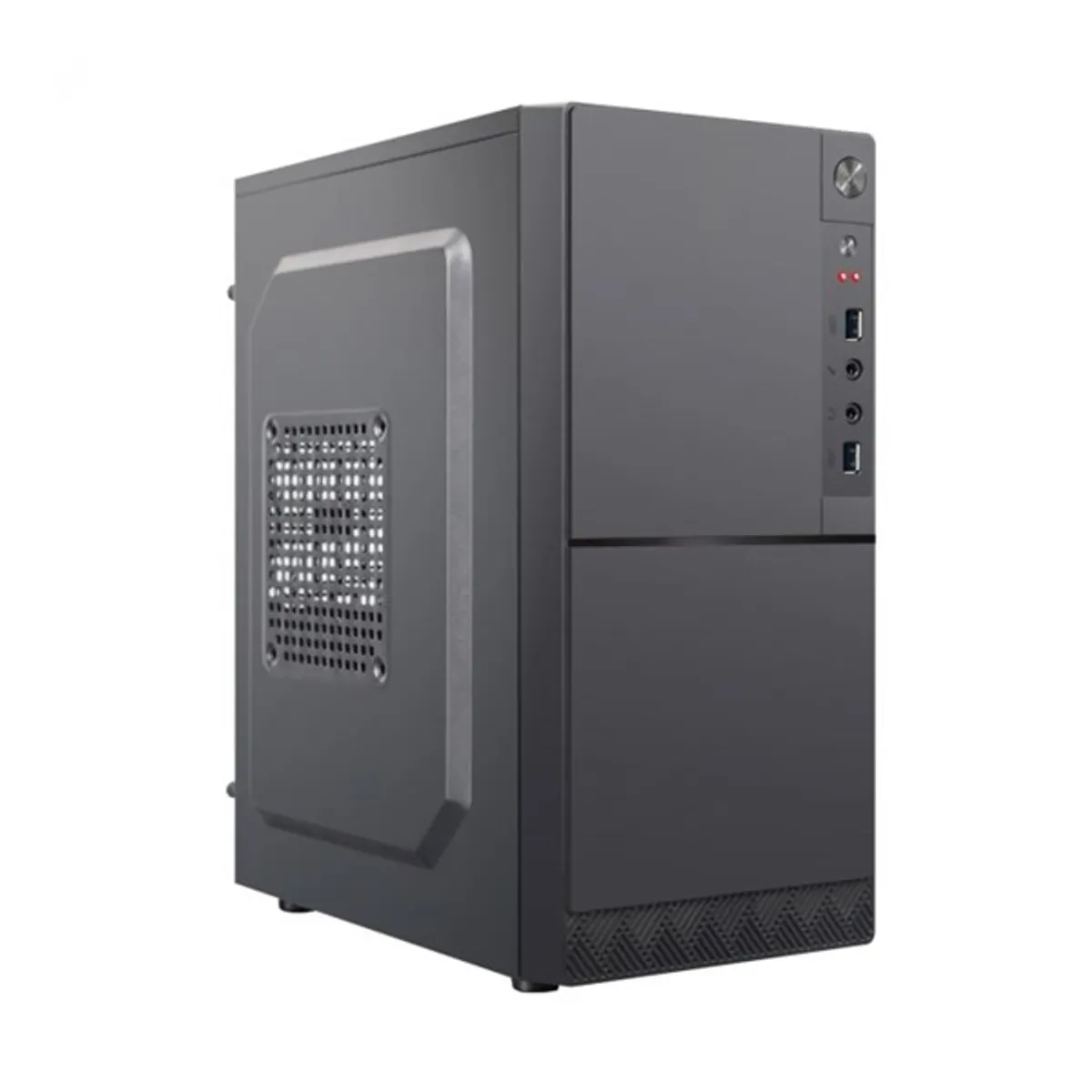 AKYGA AK35BK Micro ATX ház 2x USB 2.0, mikrofon, fejhallgató, 3.5" és 2.5" belső helyek, kompatibilis Micro ATX, Flex ATX, Mini ITX, táp nélküli, fekete #1