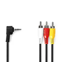 Nedis CVGL22400BK10 audio - video AV kábel, 3,5mm jack - 3x RCA, 1m #2