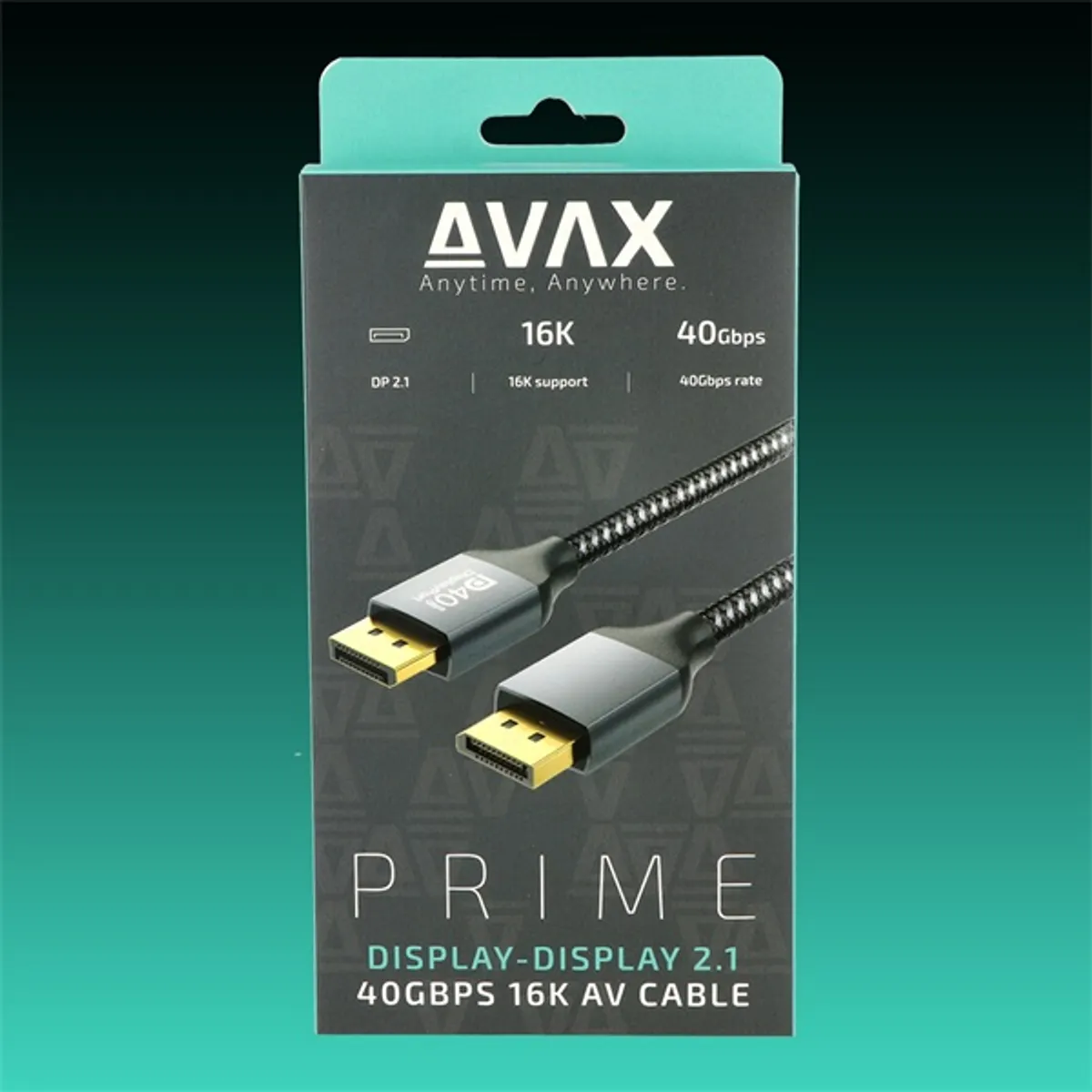 AVAX AVAX_AV901 DisplayPort kábel 2m fekete DP-DP #1