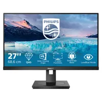 PHI MON 275S1AE/00 monitor 27" IPS 2560x1440 75 Hz 4 ms 300 cd/m² 1000:1 HDMI DP állítható magasság Pivot VESA 100x100