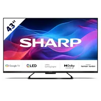 Sharp 43GR8265E 4K Ultra HD QLED Google TV 4xHDMI 144 Hz DVB T C S2