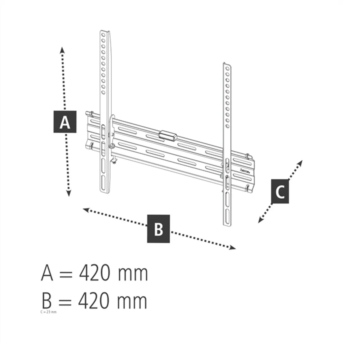 HAMA 00220809 fix fali konzol 400x400 65" 2,3 cm #2