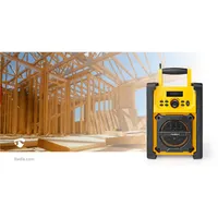 Nedis RDFM3100YW Rádió FM Bluetooth IPX5 15W 20 FM állomás 3,5 mm bemenet hordozó fogantyú #6