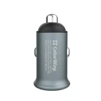 COLORWAY CW-CHA036Q-GR Autós töltő 2xQC3.0 36W 12-24V szürke #1