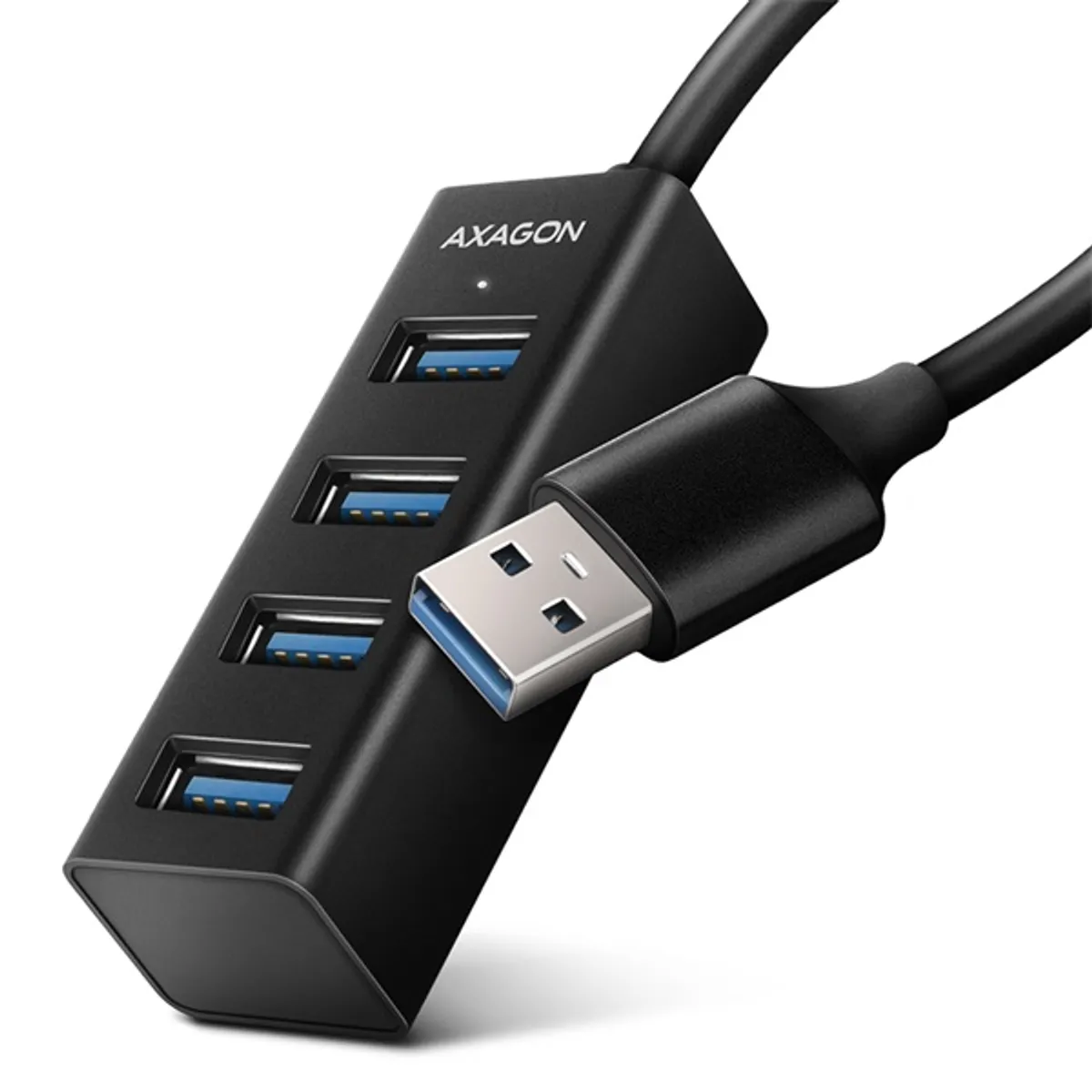 AXAGON HUE-M1A 4-portos USB 3.2 Gen 1 hub alumínium ház #1