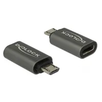 Delock 65927 USB 2.0 Micro-B dugó - USB-C hüvely adapter antracit