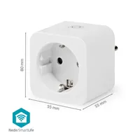 NEDIS WIFIP121FWT SmartLife intelligens csatlakozó WiFi 3680 W 16 A Type F fehér IP21 fogyasztásmérő #6
