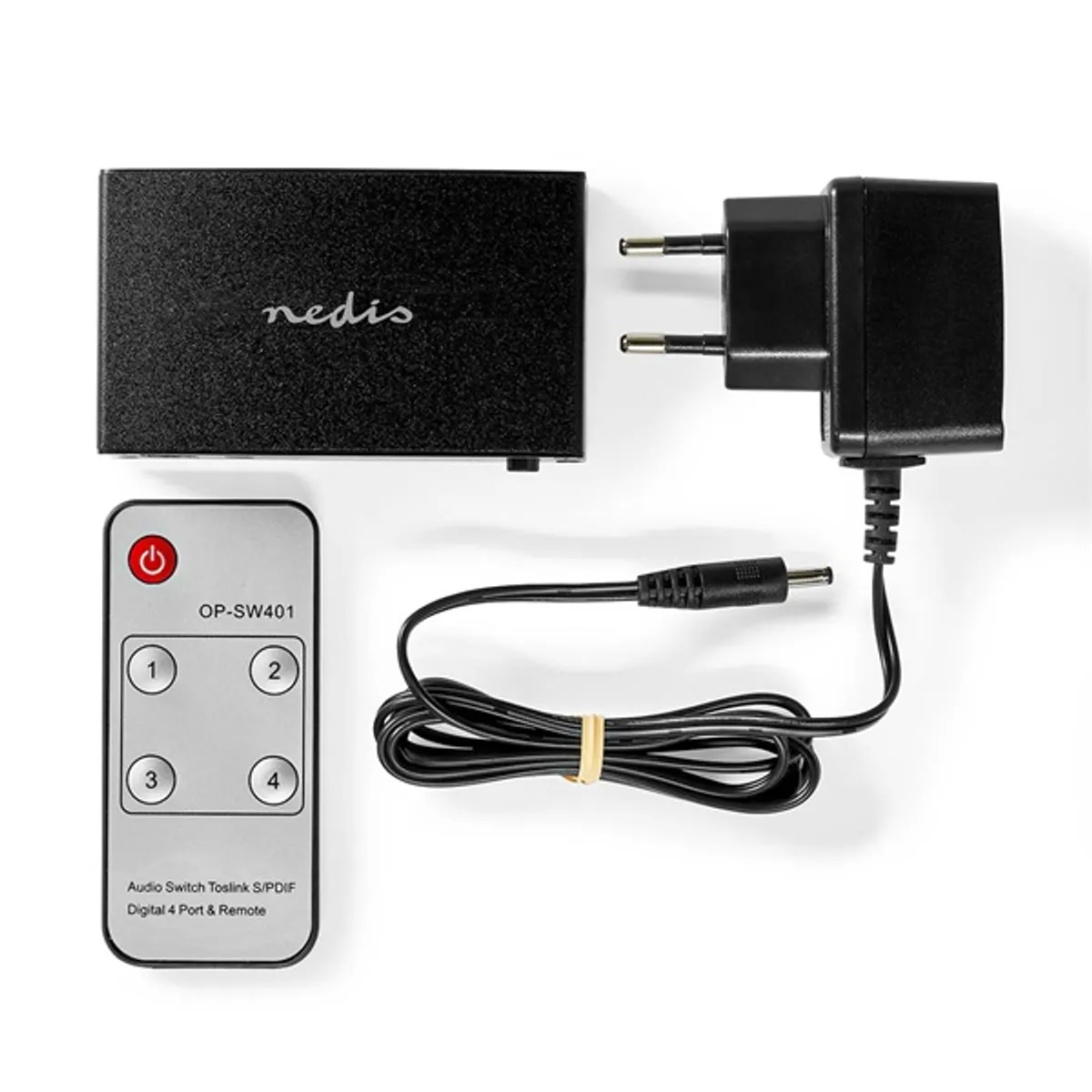 Nedis ASWI2514BK digitális audiokapcsoló fekete 4x Toslink #5