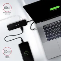AXAGON HMC-6GL 6 az 1-ben USB-C dokkoló 3x USB 3.2 Gen1 HDMI 4K30 RJ-45 Gigabit PD #5