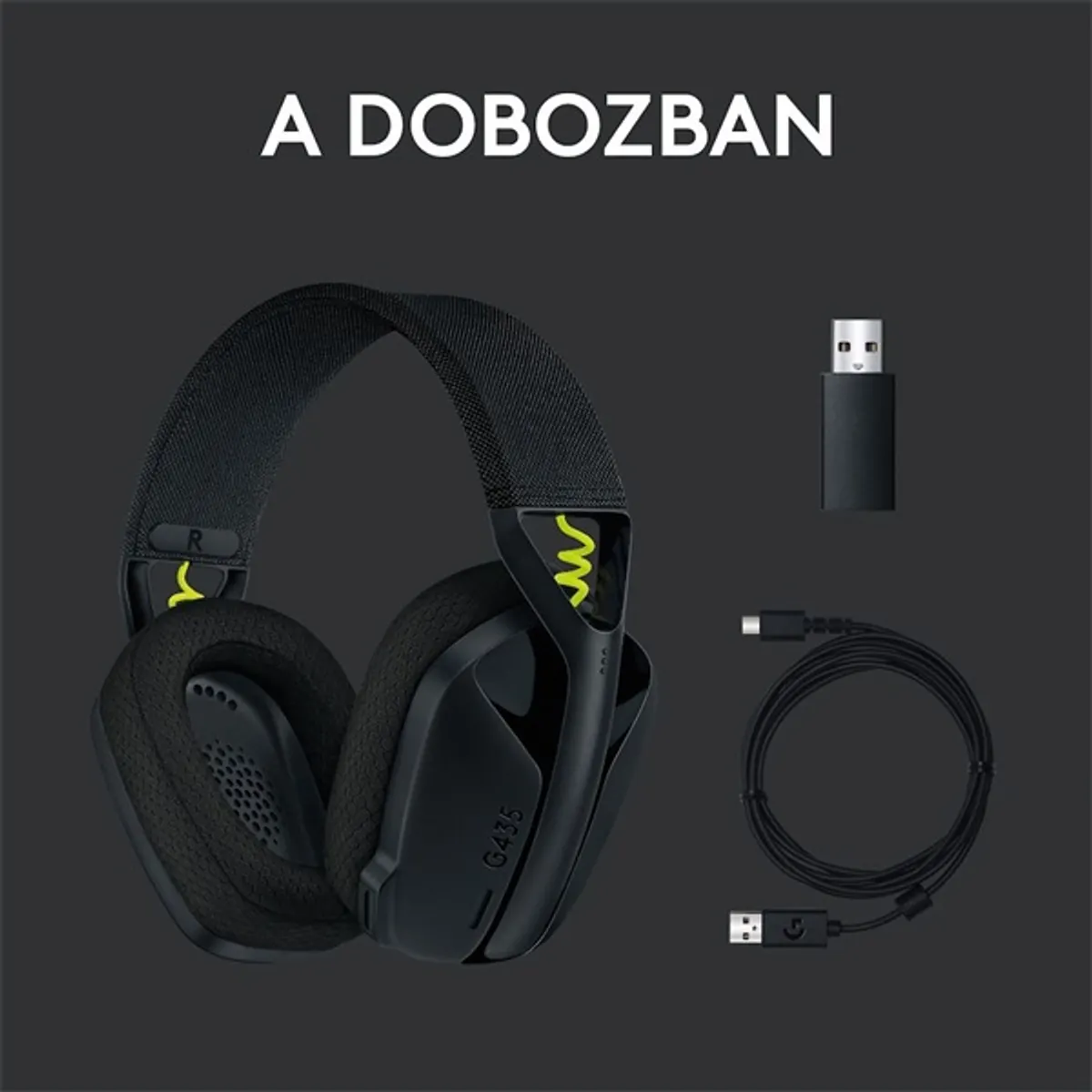 LOGITECH 981-001050 fejhallgató gamer USB vezeték nélküli mikrofonos fekete sztereó #1