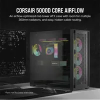 Corsair CC-9011261-WW 5000D Core Airflow edzett üveg fekete #2