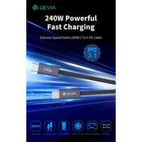 Devia ST108721 Extreme speed PD 240W Type-C Type-C adat és töltőkábel fekete 2 m #7