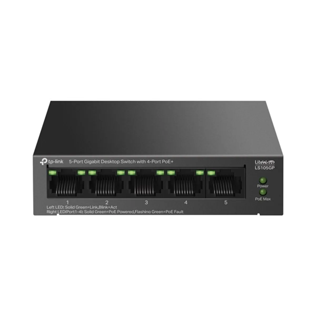 TP-LINK LS105GP LiteWave 5-portos gigabit asztali kapcsoló 4 PoE portok beállítás nélküli #1