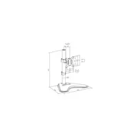 SBOX LCD-F012-2 karos asztali monitortarto fekete 17"-32" VESA 75x75-100x100 9 kg monitoronkent #8