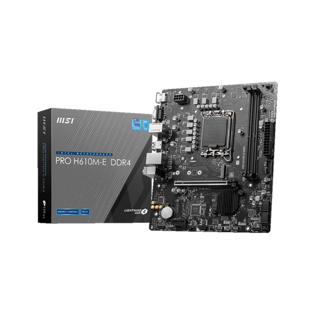 MSI PCC PRO H610M-E DDR4 H610M-E DDR4 gigabit LAN 2 memóriafoglalat mATX pcie 3.0 x16 hdmi d-sub m.2 sata 4 usb 3.0 4x usb 3.1 2x 7.1 hd audio #1