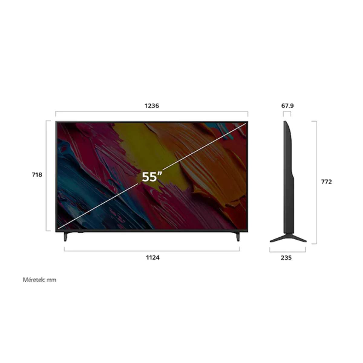LG TV 55QNED70A6A.AEU QNED70A6A LED technológia 55" UHD 3840x2160 Smart TV 3x HDMI 1x Ethernet VESA 300x200 #4