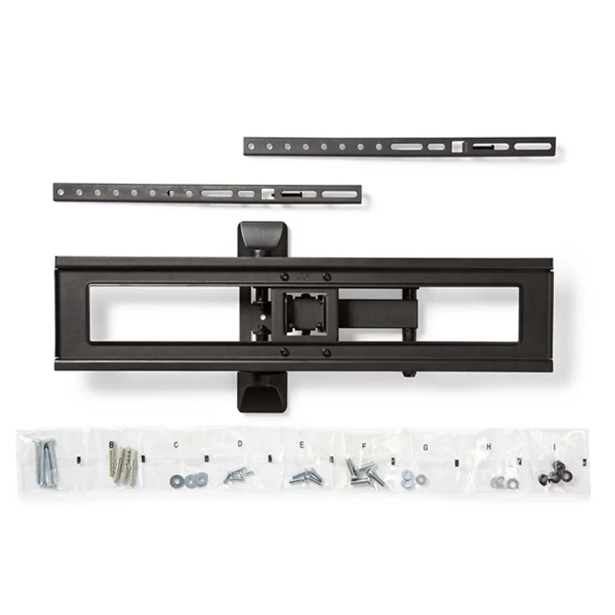 NEDIS TVWM1550BK fali tv-konzol dönthető és forgatható 37"-70" vesa kompatibilis 100x100-600x400 teherbírás 35 kg acél fekete #4