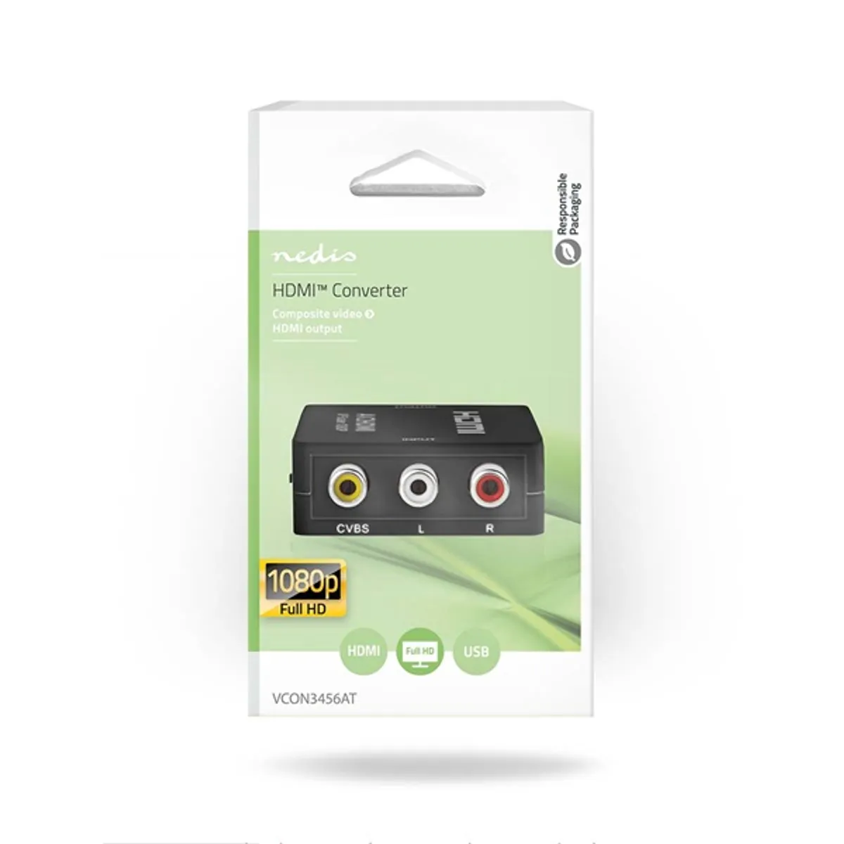 NEDIS VCON3456AT kompozit videó HDMI konverter 1080p 3x RCA bemenet #5