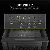 Corsair CC-9011261-WW 5000D Core Airflow edzett üveg fekete #8