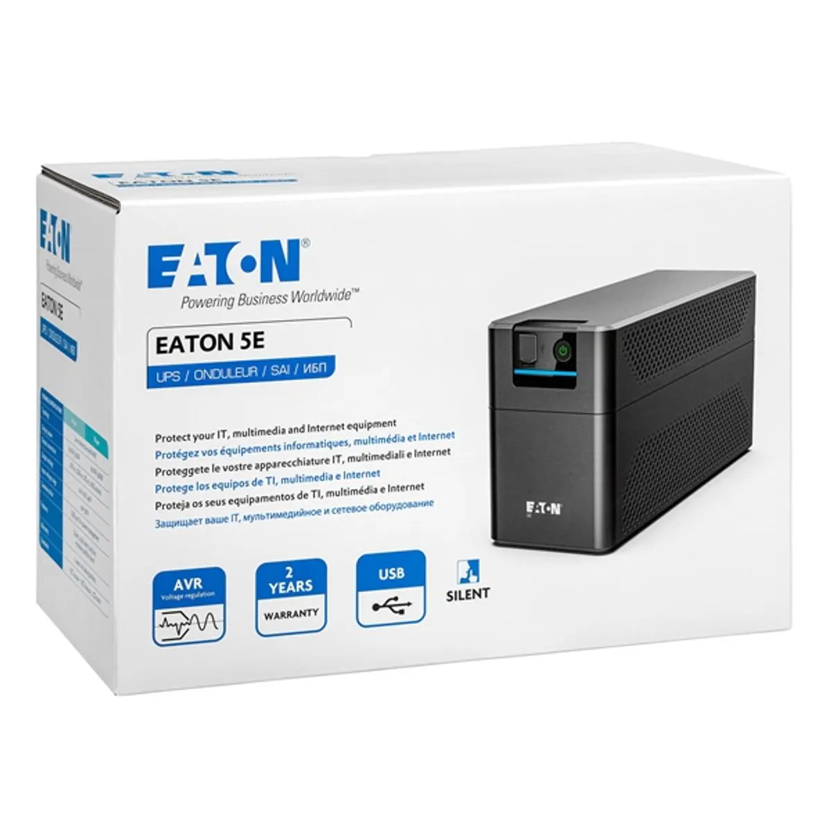 Eaton 9C00-53245 5E900UD 900VA 480W line-interaktív Schuko bemenet 2xDIN kimenet torony #4