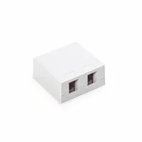 KELINE KE-SMB02-W falon kívüli doboz 2 portos üres, méretek 64x68x30 mm, PVC fehér #1
