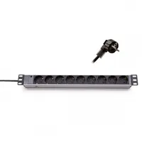 KELINE 620S09 Elosztópanel 19" 9x250V LED visszajelzővel 1U 2,3m