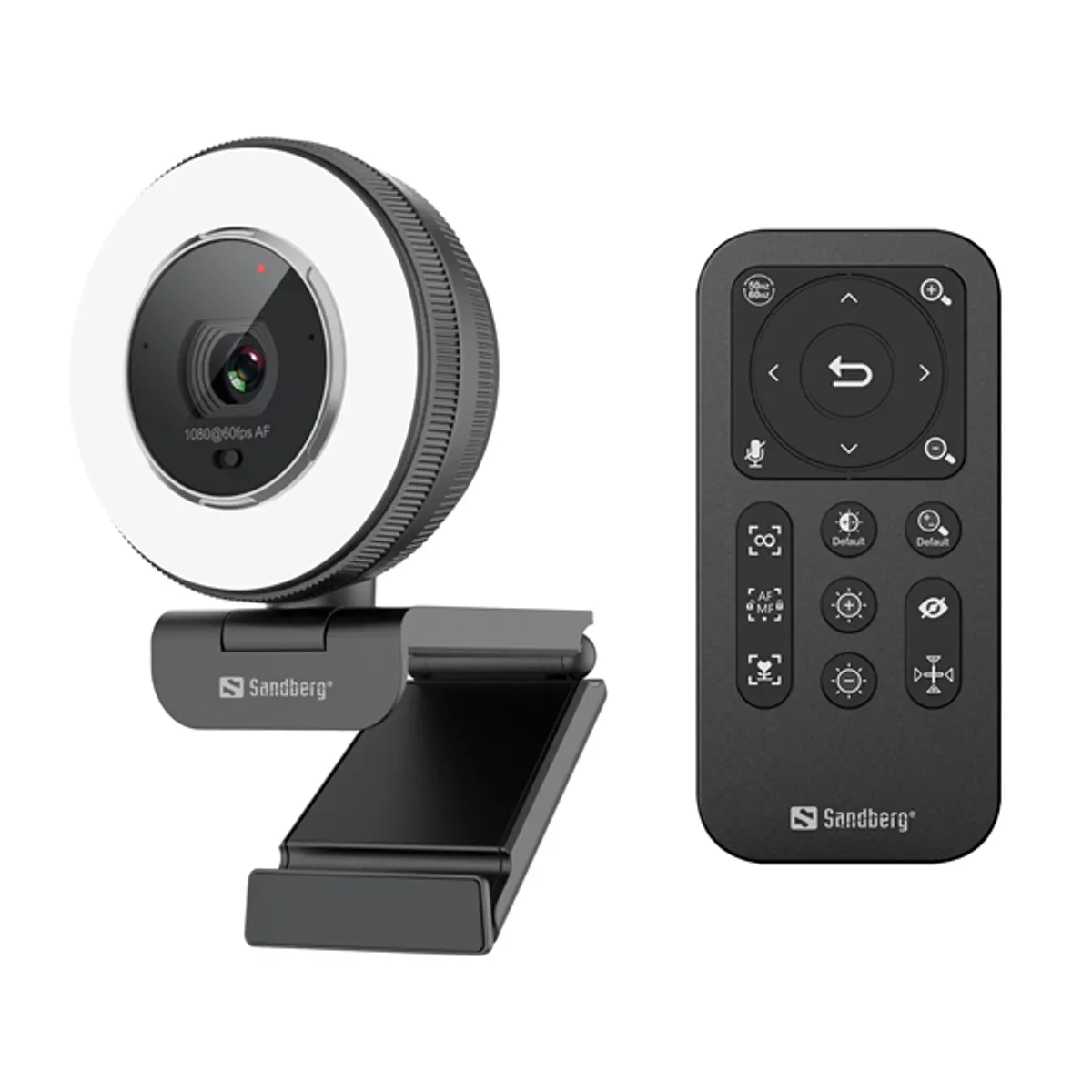 SANDBERG 134-39 Streamer USB Webkamera Pro Elite USB 2.0 autófókusz gyűrűfény beépített mikrofon 5x zoom ePTZ 76 fok #1