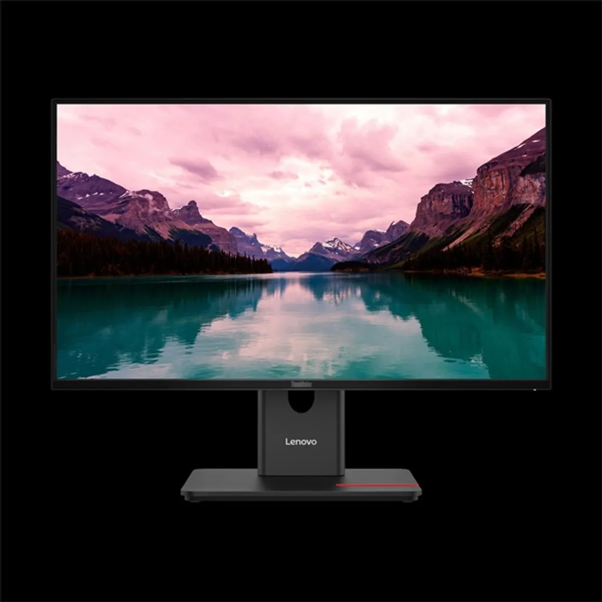 Lenovo-COM 64A4MAT2EU monitor 23.8" IPS FHD 1920x1080 4ms USB-C PD 15W HDMI DP VGA USB-A 3x USB-B 100x100 VESA állítható Dönthető Pivot fekete #1