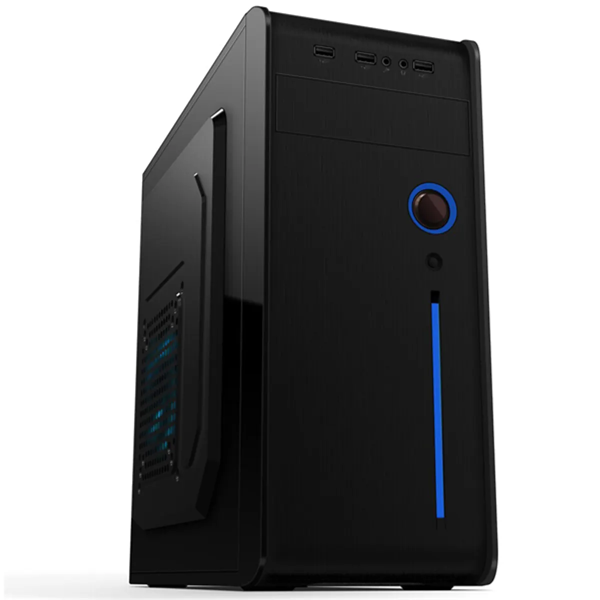 Akyga AK939BL Ház midi ATX táp nélküli fekete #1