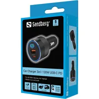 Sandberg 441-49 autós töltő 3in1 130W usb-c pd 100W bemenet 12-24v #7