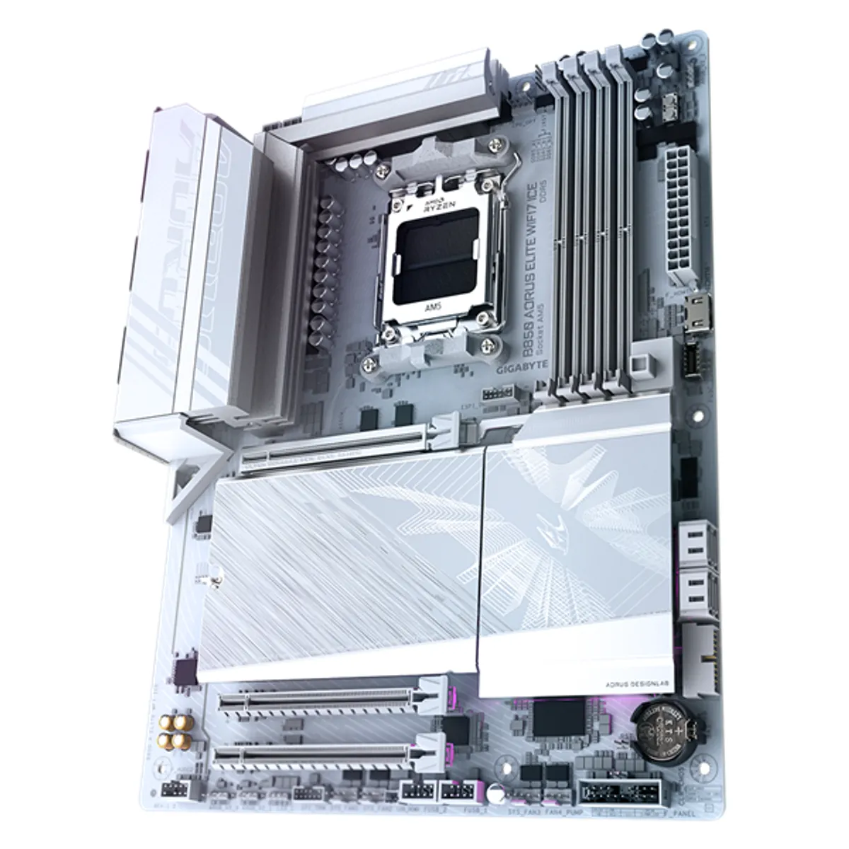 Gigabyte B850 AORUS ELITE WIFI7 ICE AORUS B850 WIFI7 ICE am5 atx ddr5 5200mhz 4x dimm 256 gb 3x pcie x16 m.2 2,5 gb lan wifi hdmi dp sata 4 raid #1