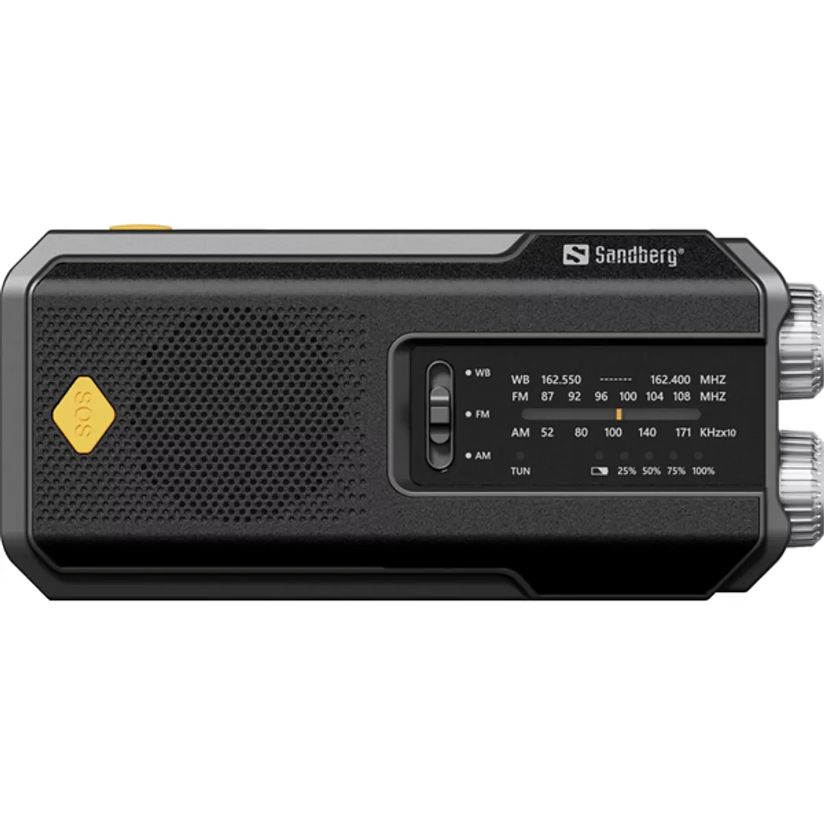 SANDBERG 421-04 Survivor Radio All-in-1 2000mAh AM-FM rádió USB töltés, napelemes töltés, kézi hajtókar, zseblámpa #3