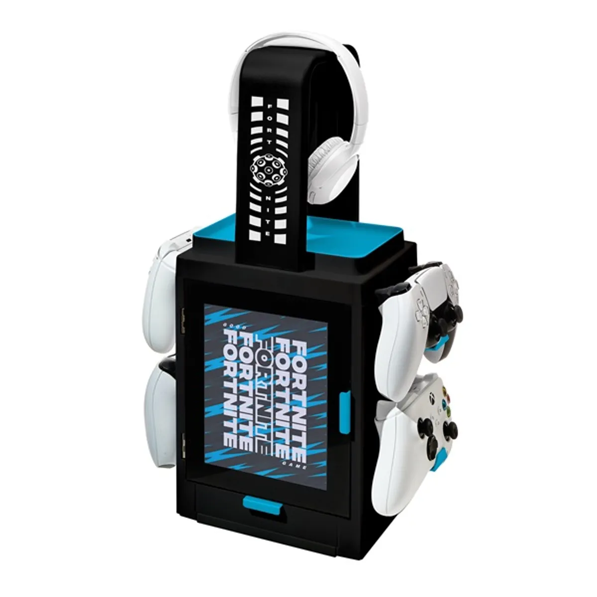 Numskull NS4953 PS5 és Xbox Series Fortnite LED-világítású játéktartó szekrényes állvány #1