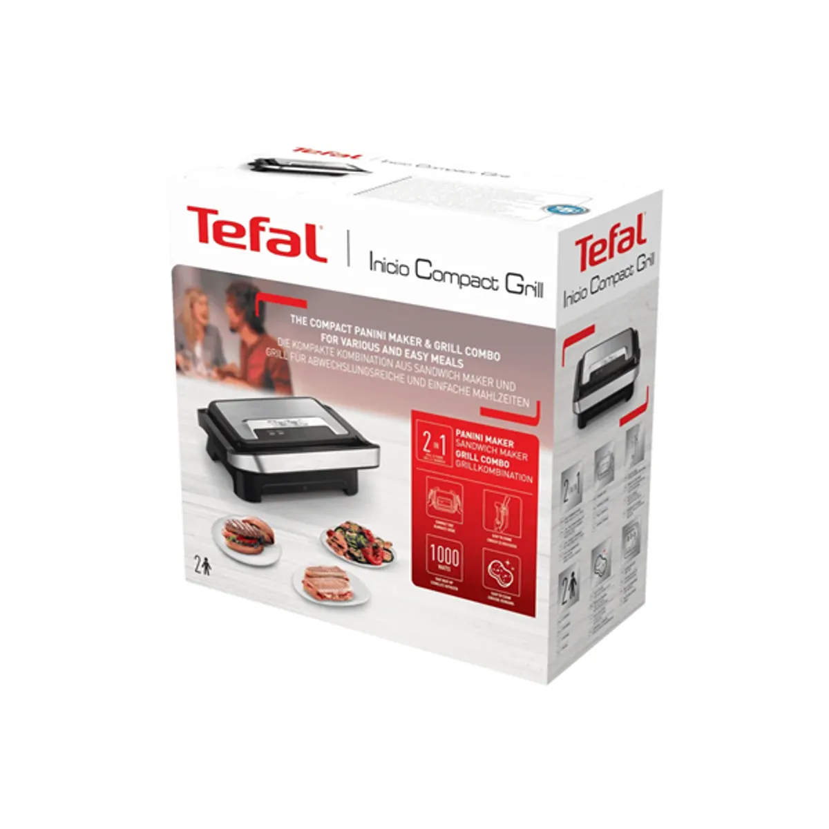 TEFAL GC270D10 Inicio compact kontaktgrill 1000 W grillezés 2 az 1-ben #4