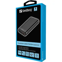 Sandberg 420-62 hordozható akkumulátor 20000 mAh PD65W 2xQC3.0 #4