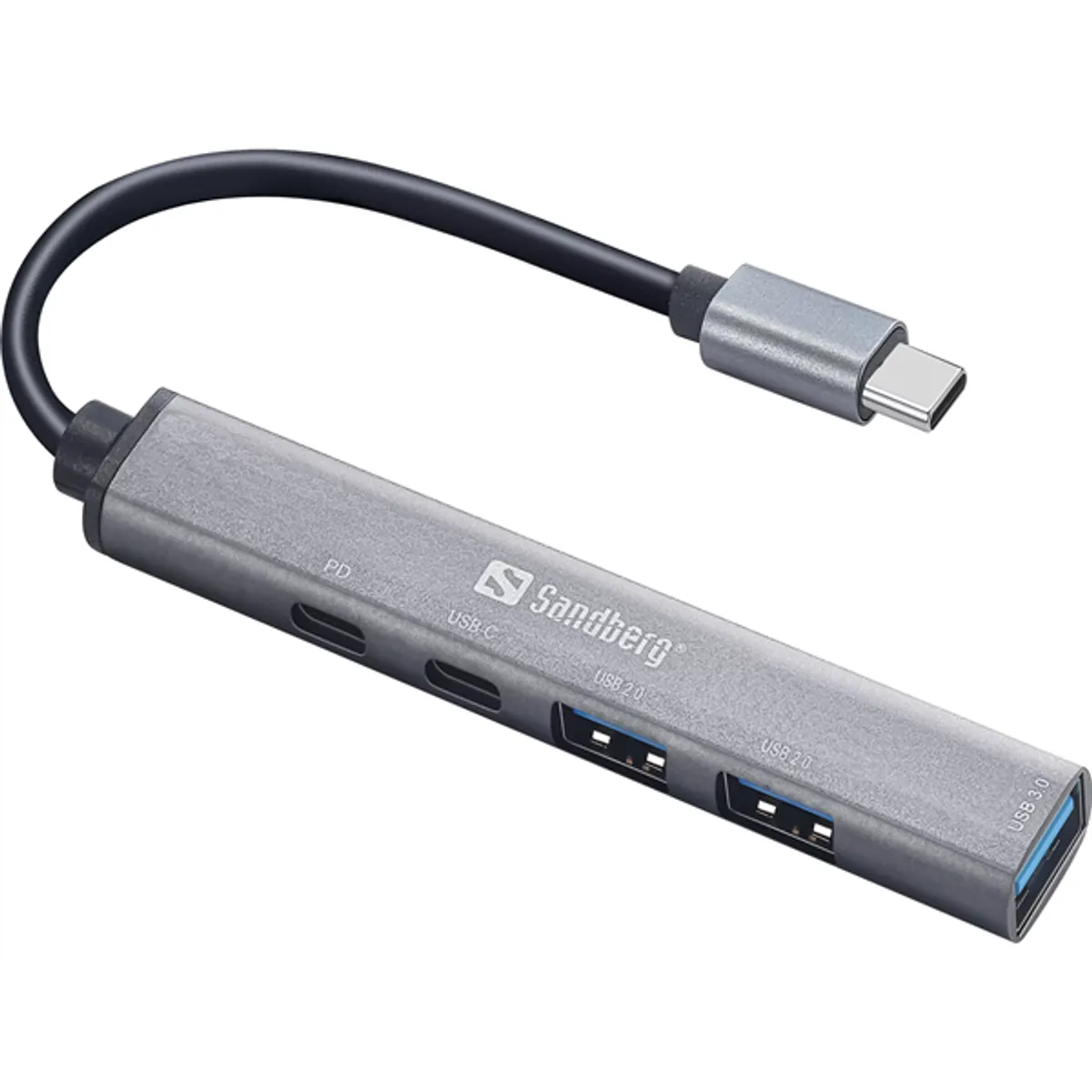 Sandberg 336-50 Saver USB-C hub 3x USB-A 2x USB-C PD65W alumínium ház #3