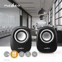 Nedis CSPR10020BK hangszórórendszer 2.0 USB-tápellátás 3,5 mm sztereo jack #5