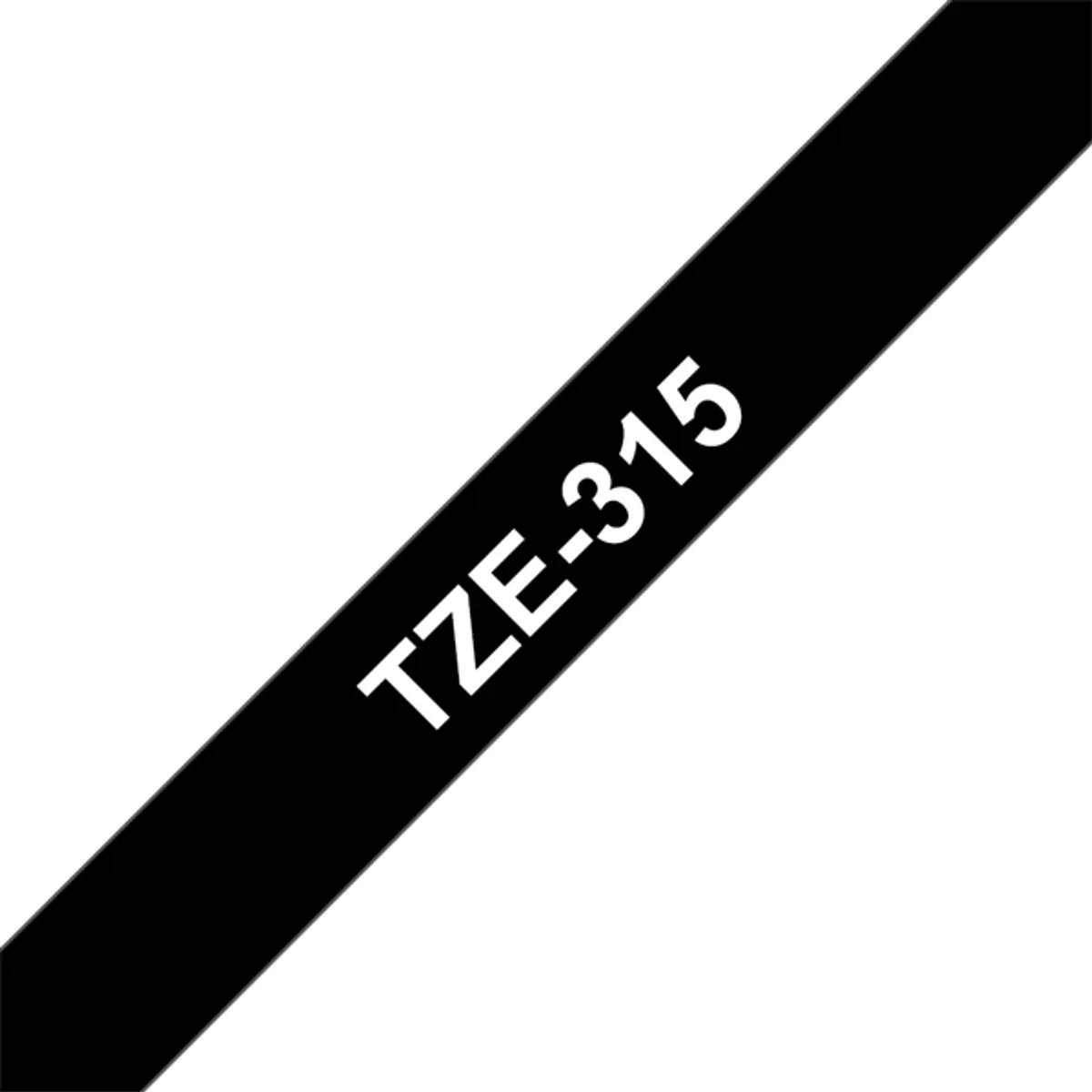 BROTHER TZE315 TZe-315 laminált szalag 6 mm széles, 8 m hosszú, fehér felirat fekete alapon #1