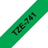 Brother TZE741 P-Touch laminált szalag 18mm 8m zöld alapon fekete #1