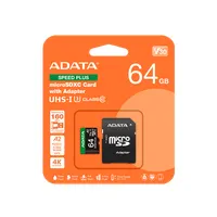 ADATA UD64GUI3V30A2SP-RA1 microSDXC memóriakártya 64GB UHS-I U3 A2 V30 adapter