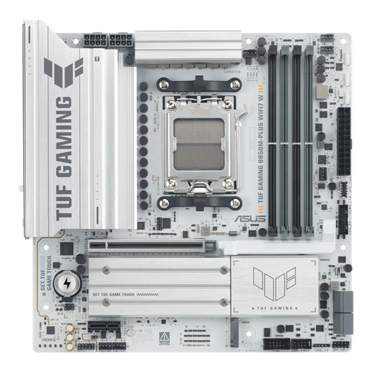 ASUS PCC TUF GAMING B850M-PLUS WIFI7 W AM5 mATX DDR5 5200 256GB PCIe x16 M.2 HDMI DP 2,5 Gb LAN WiFi 4 SATA USB 7x2.0 11x3.1 Raid #1