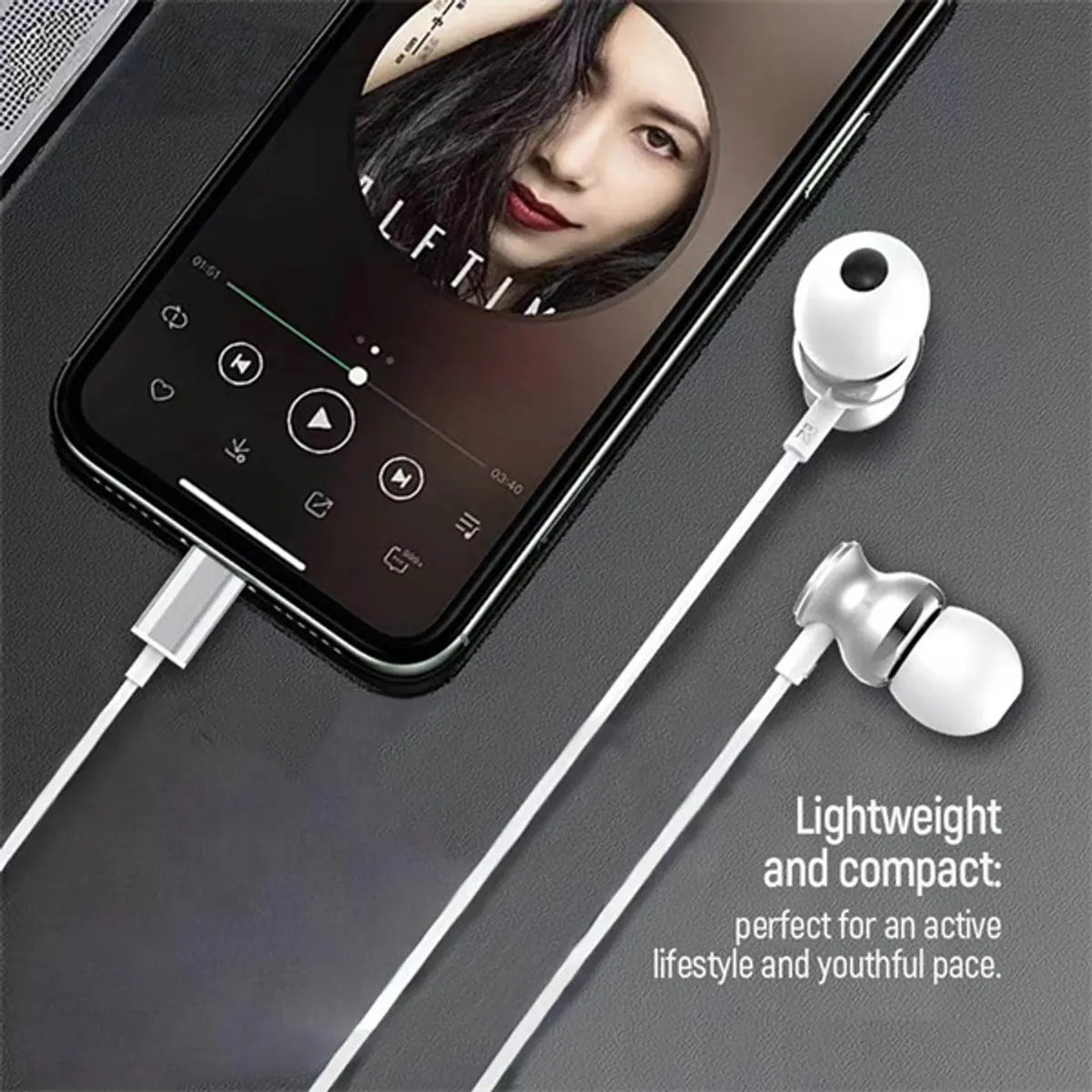 COLORWAY CW-WD03WT UrbanBeat White 3,5 mm jack 1,2 m mikrofon beépített távirányító #4