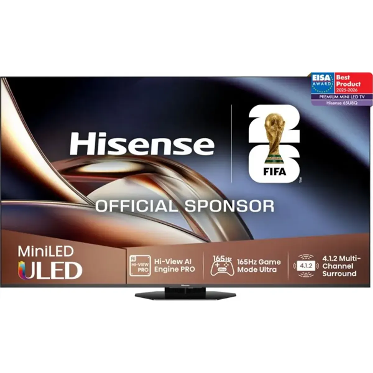 Hisense 65U8Q U8Q Mini-LED Pro 165Hz 4K HDR QLED Pantone Dolby Vision Atmos VIDAA #1