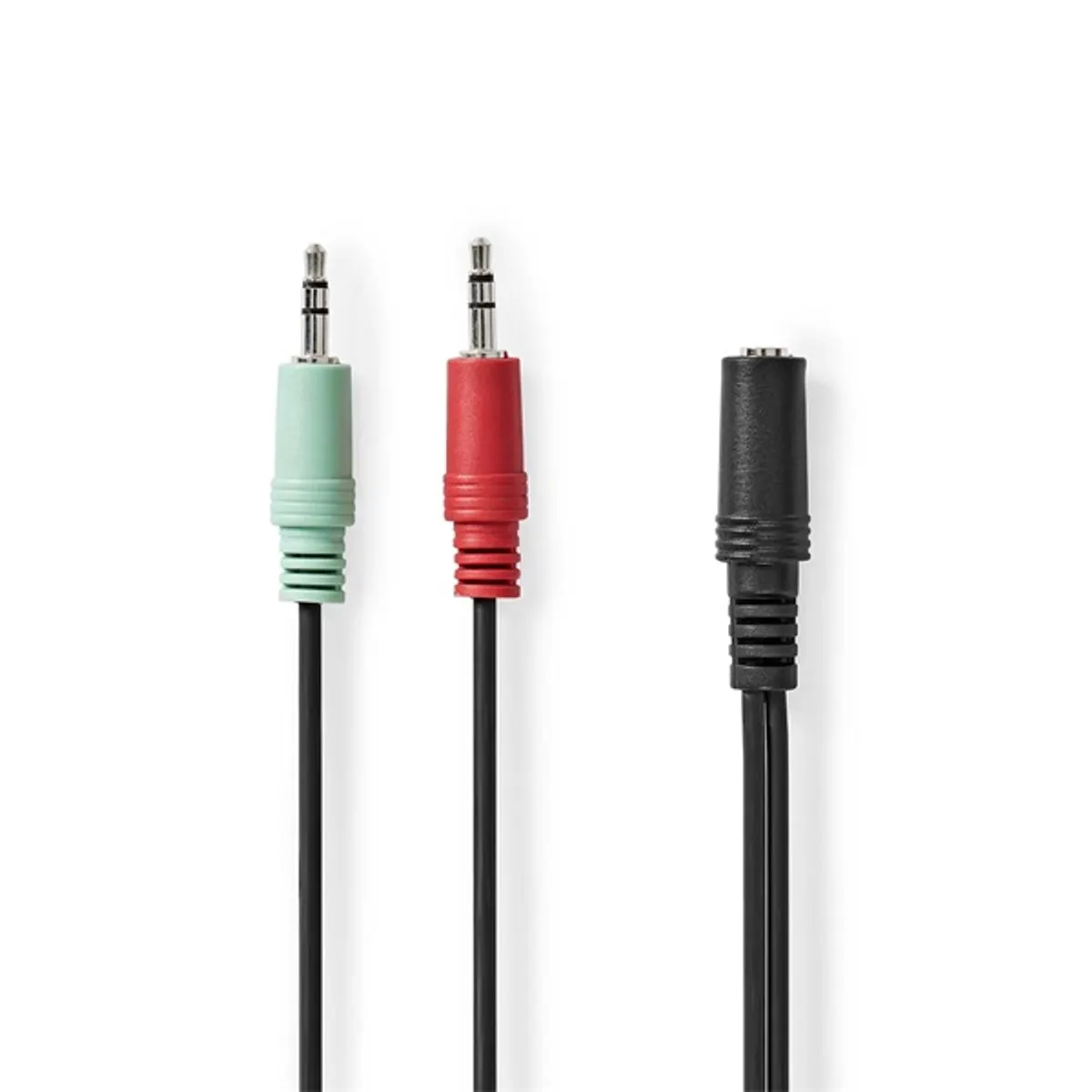 Nedis CAGB22160BK02 2x 3,5 mm férfi és 3,5 mm női sztereó Y-elosztó 0,20 m fekete #4