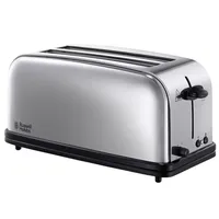 RUSSELL HOBBS 23520-56 Victory 4 szeletes hosszú kenyérpirító 1600 W extra széles nyílások Emeld és nézd meg kiolvasztás zsemlemelegítő rekesz