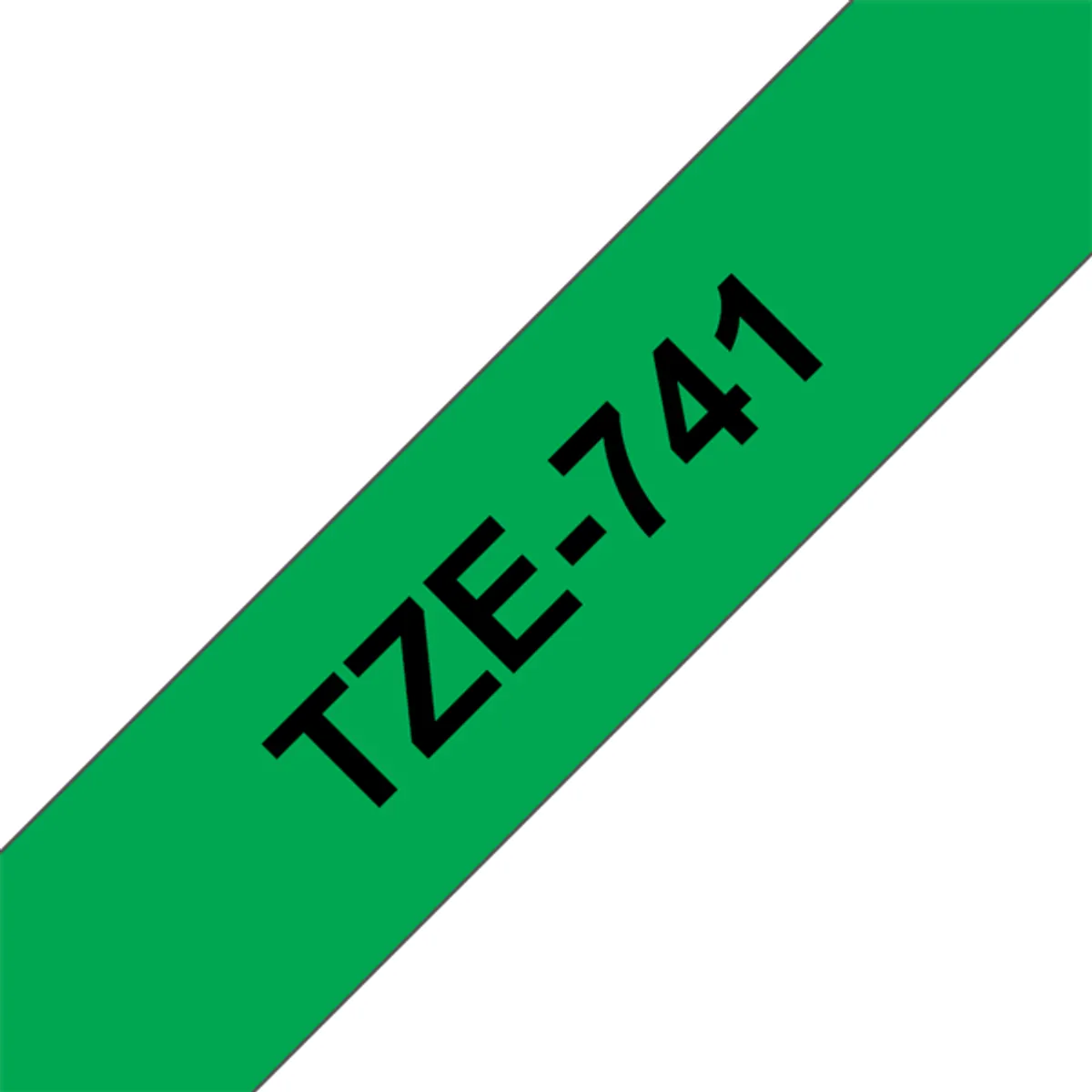 Brother TZE741 P-Touch laminált szalag 18mm 8m zöld alapon fekete #1